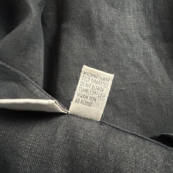 Chico's Womens Linen Collarless Long Sleeve Button Down Top Size 3 Lightweight - Picture 4 of 7